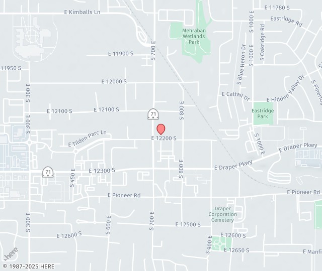 Location Map: 723 East 12200 South Draper, UT 84020